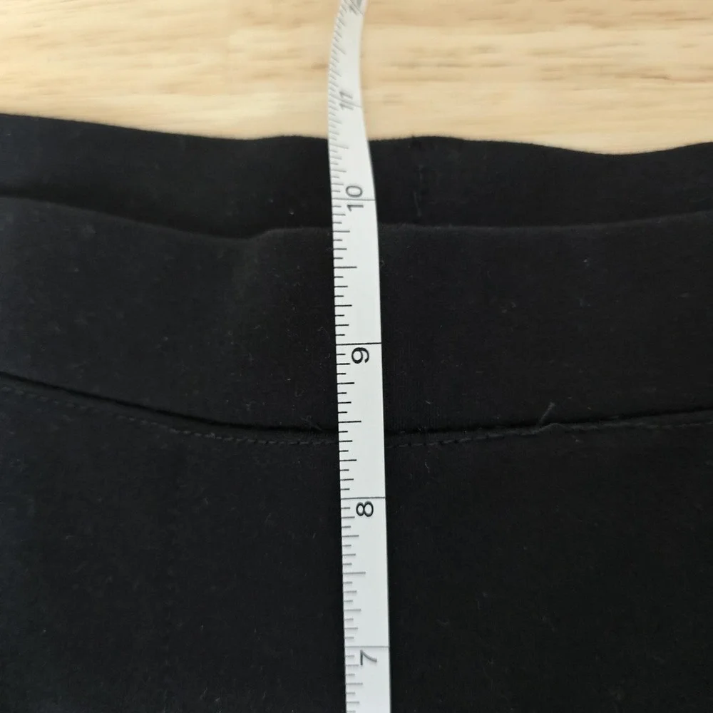 Quince Pants Womens Small Black Stretch Ponte Slim Straight Work Office W-PNT-31